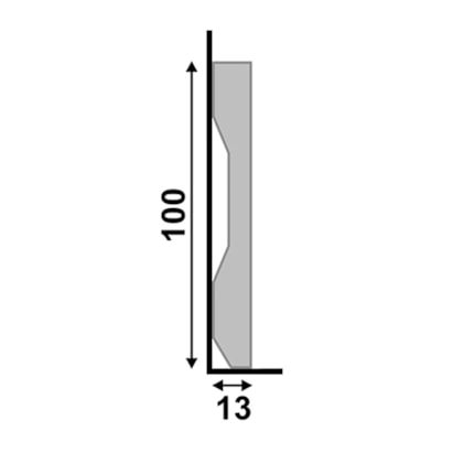 Rodapé LEV101 Santa Luzia 240X10cm Branco - 21661