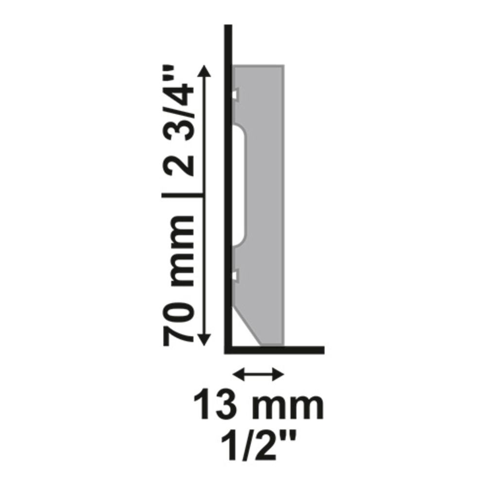 Rodapé Lev71 Santa Luzia 240x07cm Branco - 21657