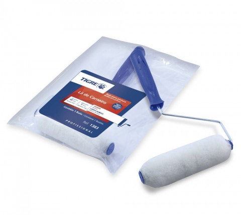 Rolo de Lâ Carneiro com Cabo 09cm Tigre