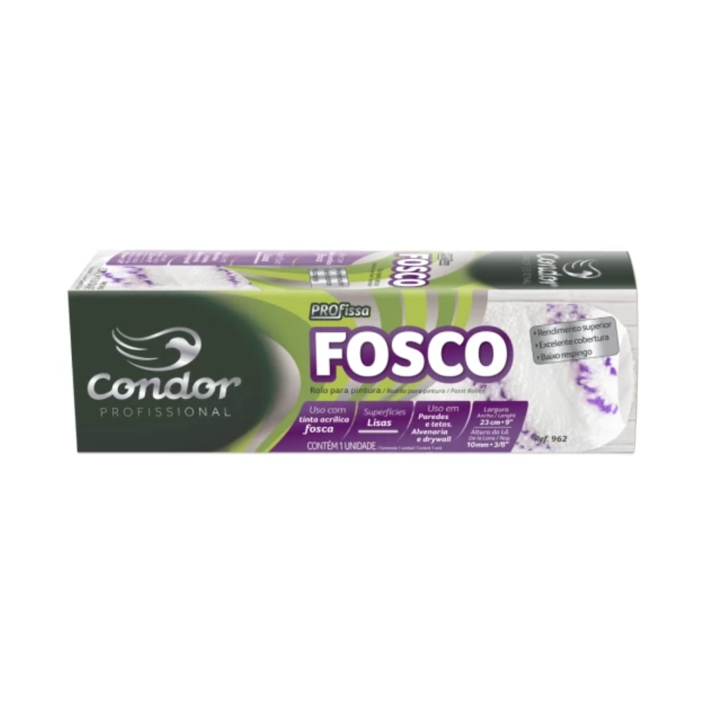 Rolo de Lã Condor Profissa Fosco 23cm - 973393