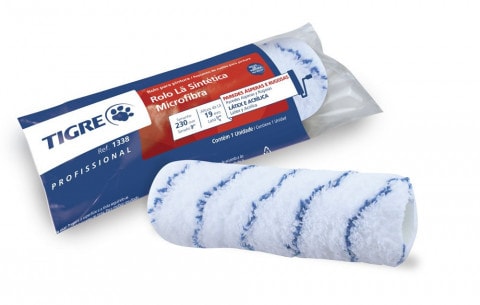 Rolo de Lã Microfibra 23cm 1338 Tigre