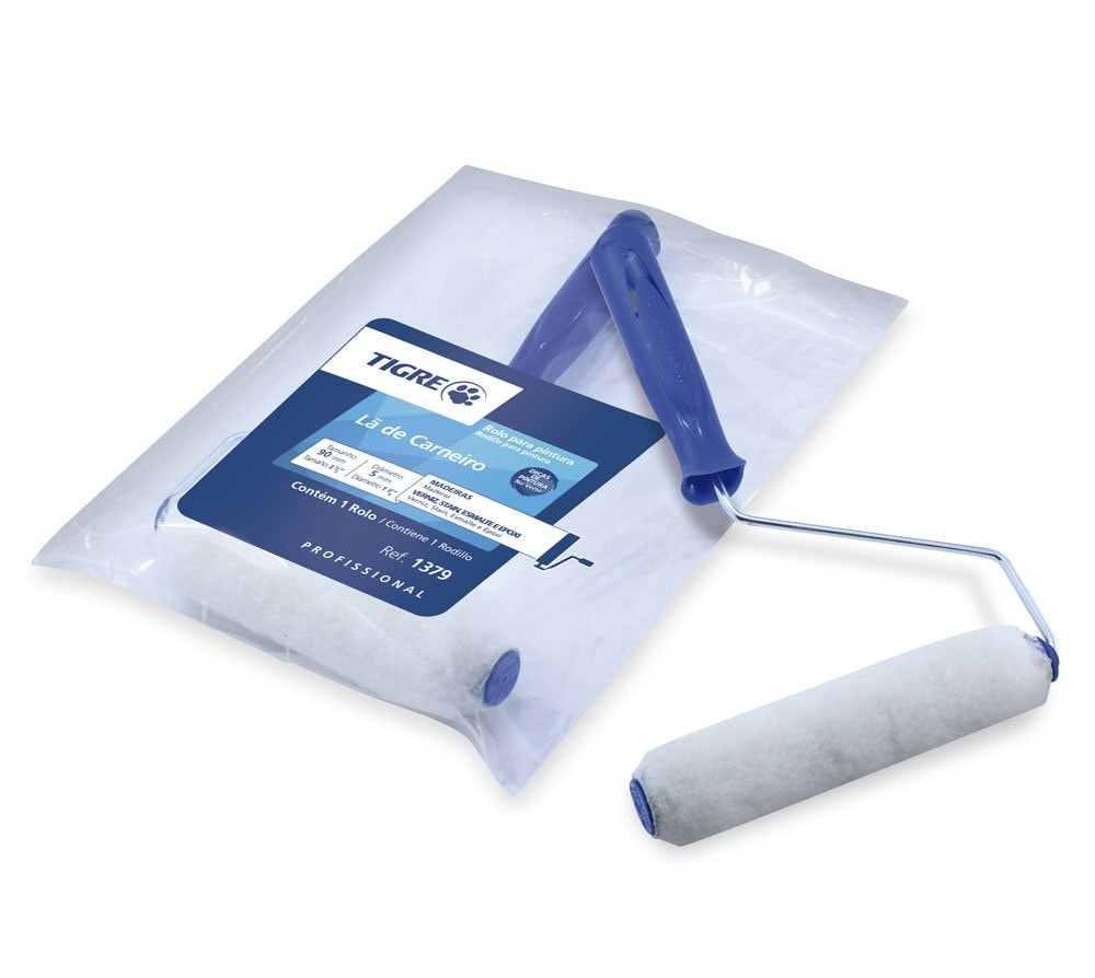 Rolo De Lã Tinta Verniz E Stain Superfície: Madeira E Superf Lisas Em Geral Tigre