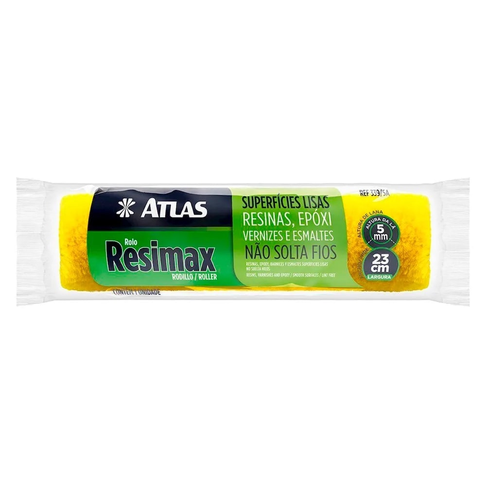 Rolo de Pintura Atlas Resimax Lã Sintética 23cm 339/5