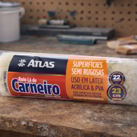 Rolo Pintura Atlas La Carneiro Natural 23cm - 328/22