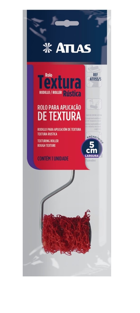 Rolo Textura Rústica Atlas 5cm - AT1155/5