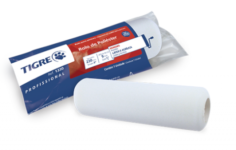 Rolo Tinta Látex e Acrílica Superfície Parede Lisa Tigre