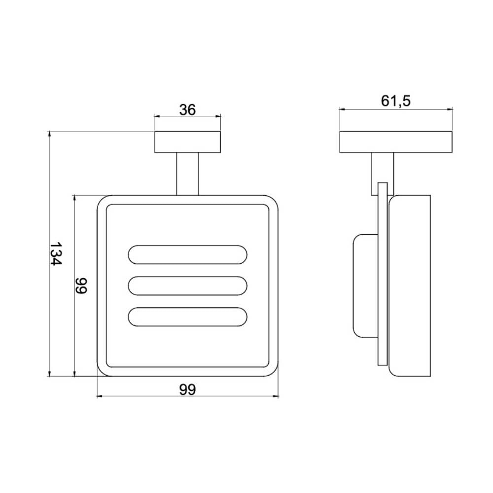 Saboneteira Com Vidro Dax Havel Rose Gold - DAX-2011-HV-RG