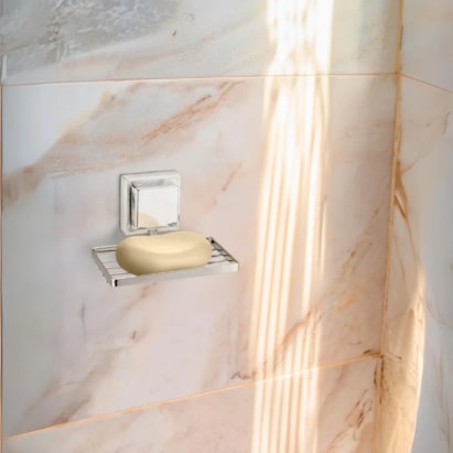 Saboneteira de Parede Arthi Piatina Cromada - 1323