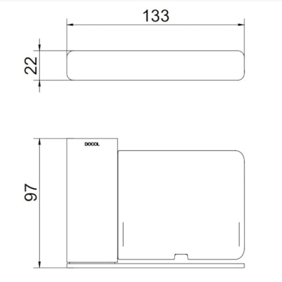 Saboneteira de Parede Docol Flat Acrílico Cromada - 1013870