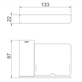 Saboneteira de Parede Docol Flat Acrílico Cromada - 1013870