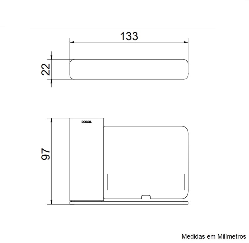 Saboneteira de Parede Docol Flat Cobre Escovado - 001013869