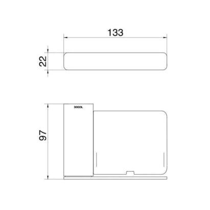 Saboneteira de Parede Docol Flat Cromado - 1013806