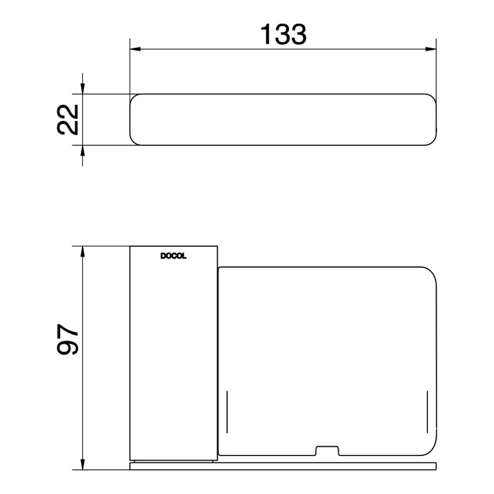 Saboneteira de Parede Docol Flat Onix - 90010138156