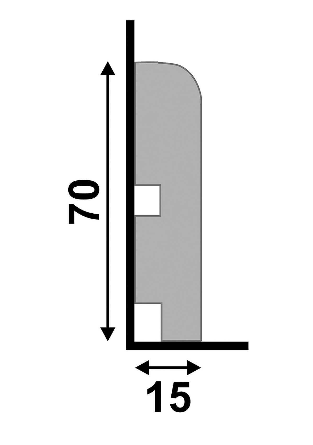 Santa Luzia Rodapé 446 Branco 240X07cm - 20013