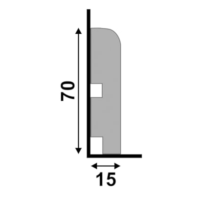Santa Luzia Rodapé 446 Branco 240X07cm - 20013