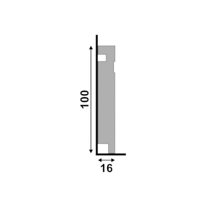 Santa Luzia Rodapé 457 Branco 240X10cm - 20239