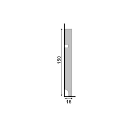 Santa Luzia Rodapé 496 Branco 240x15cm - 24899