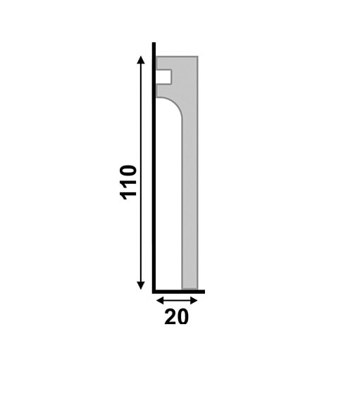 Santa Luzia Rodapé 548 Branco 240x11cm - 27856