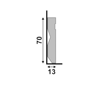 Santa Luzia Rodapé Frisado LEV72 Branco 240x07cm - 21659