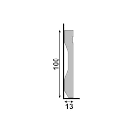 Santa Luzia Rodapé LEV102 Branco 240x10cm - 21662