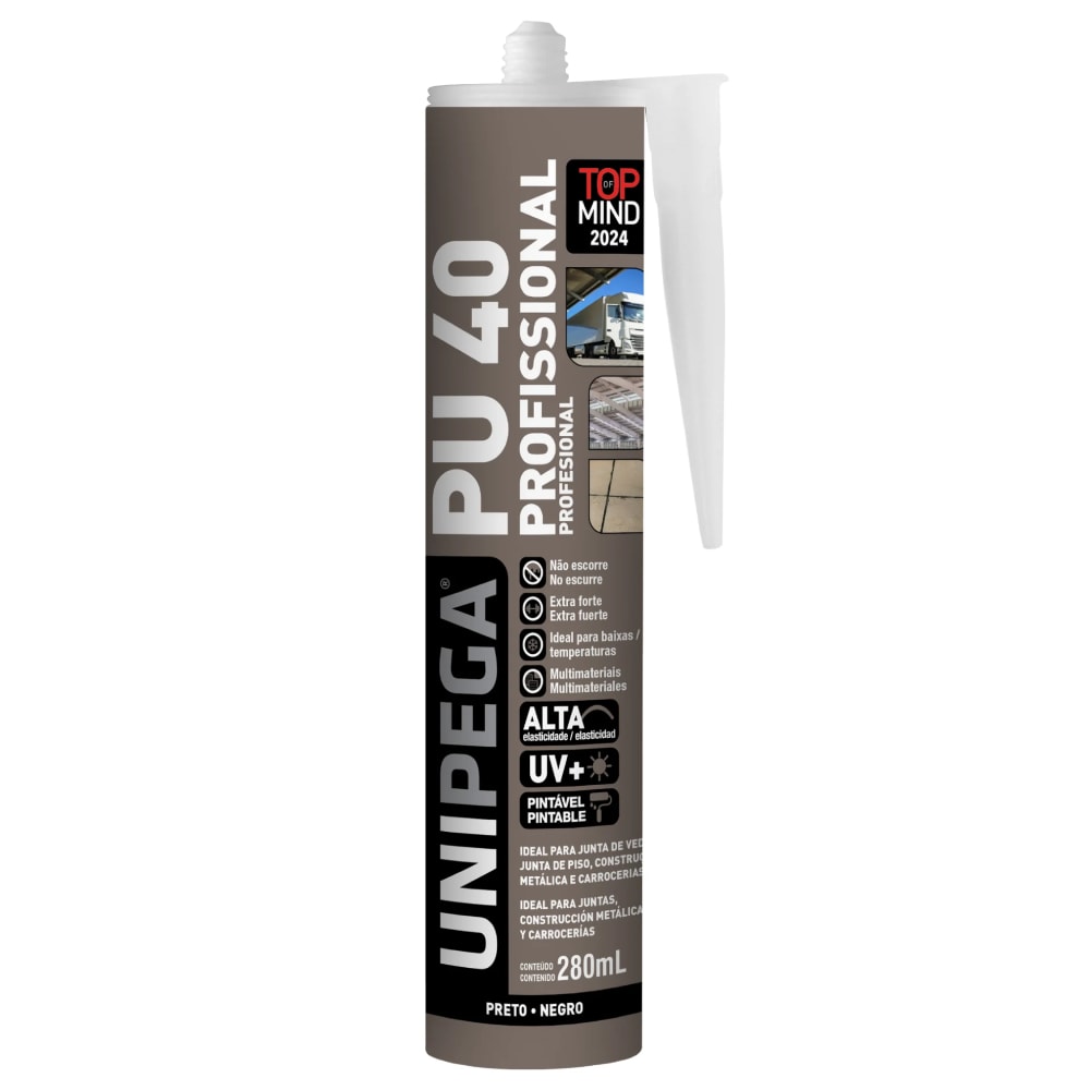 Selante PU 40 Unipega 280ml/400g Preto - 05120652