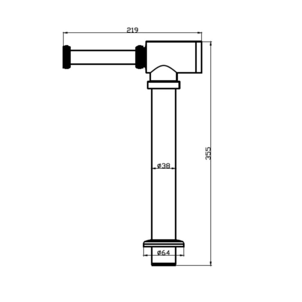 Sifão de Banheiro Dax Cromado - DAX-1680-CR