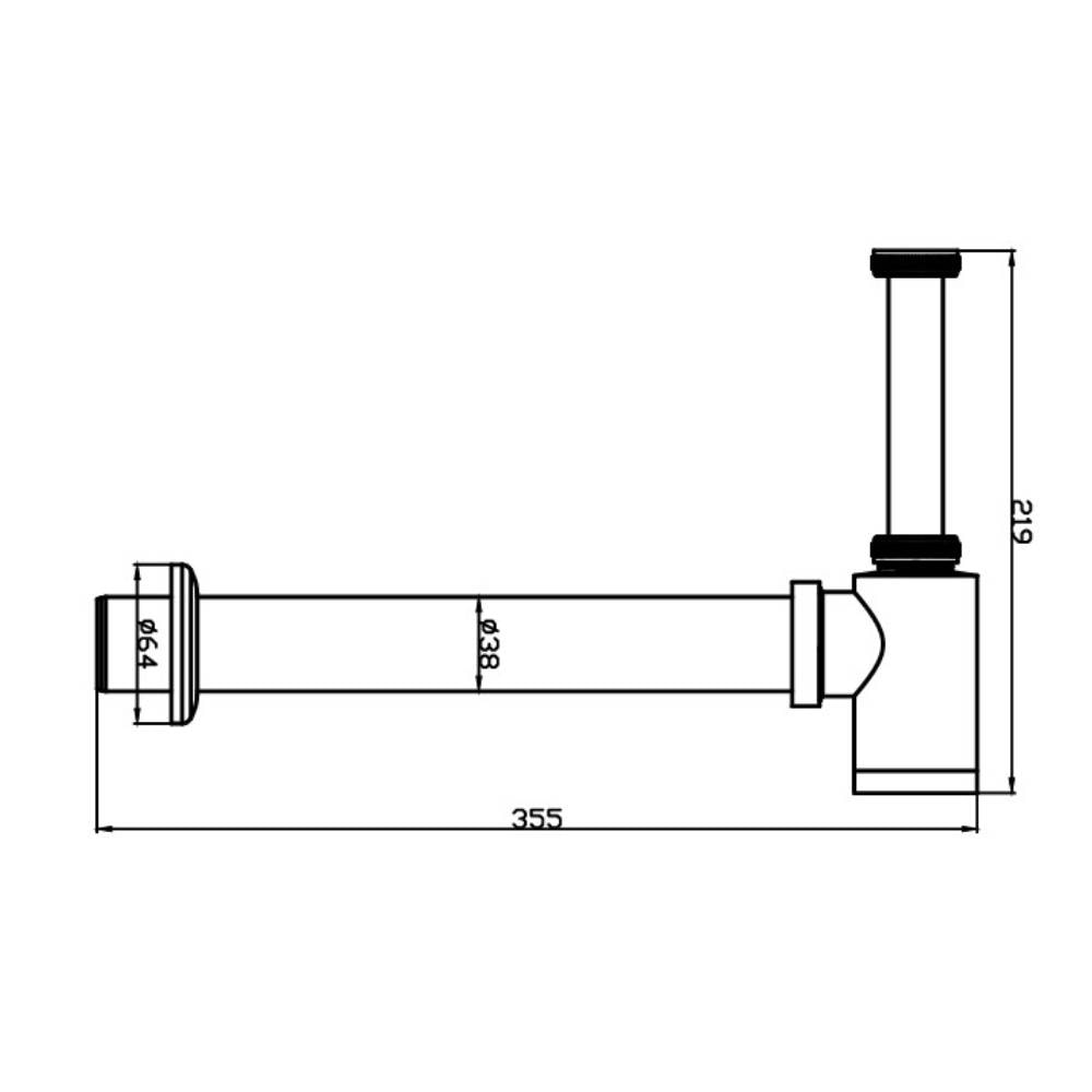 Sifão de Banheiro Dax Rose Gold - DAX-1680-RG