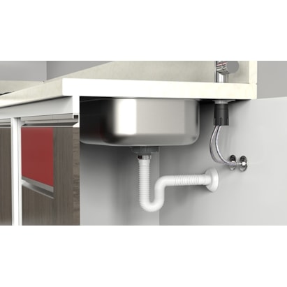 Sifão Flexivel Blukit Branco - 030102-425