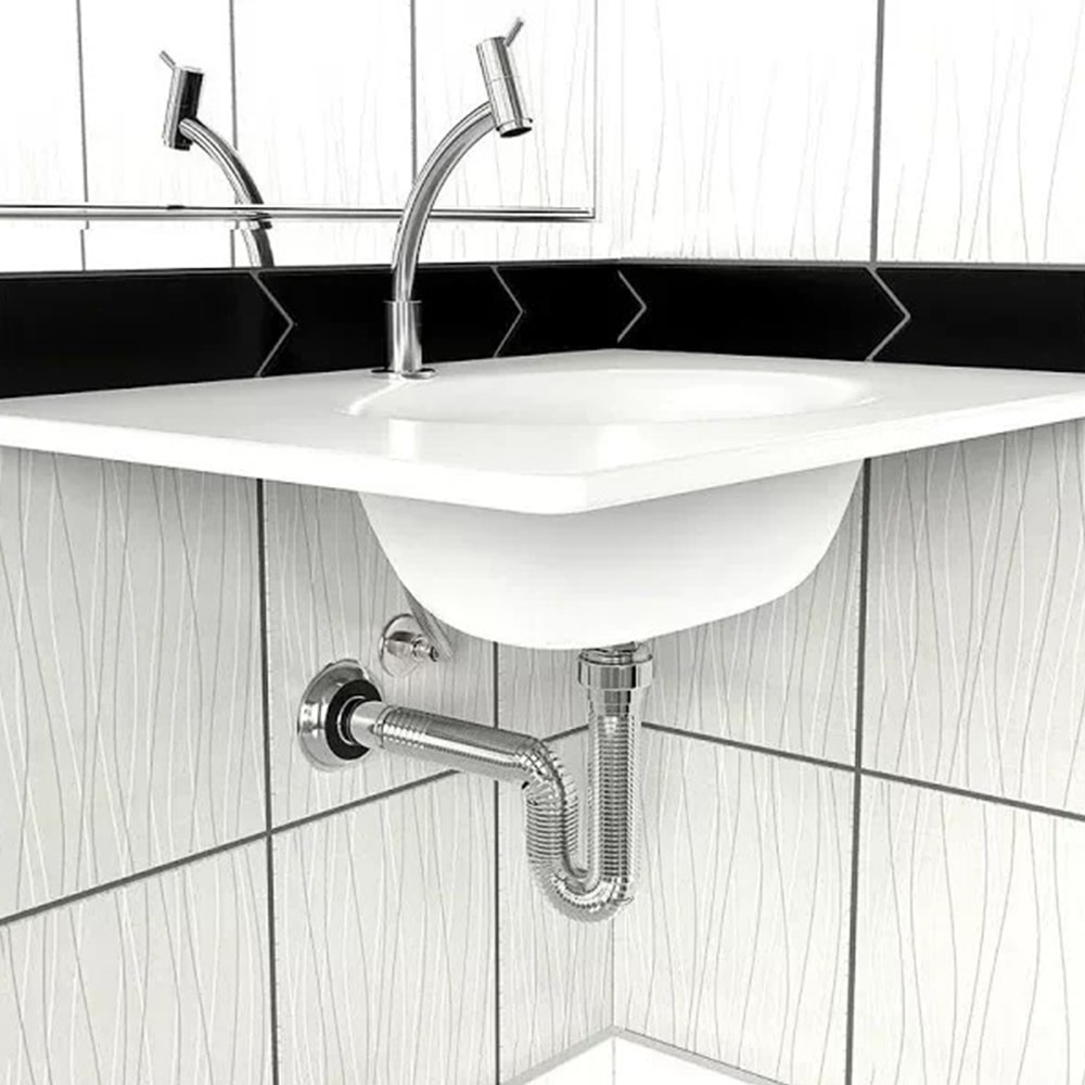 Sifão Flexivel Blukit Cromado - 3110 031101-412