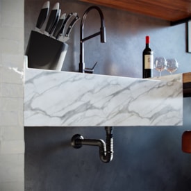 Sifão Tubo Extensível Censi 0,69m Black Fosco Com Suporte e Canopla - 7202