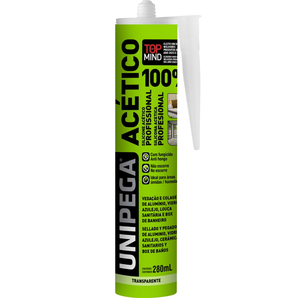 Silicone Acético Unipega 280ml Incolor - 05090078