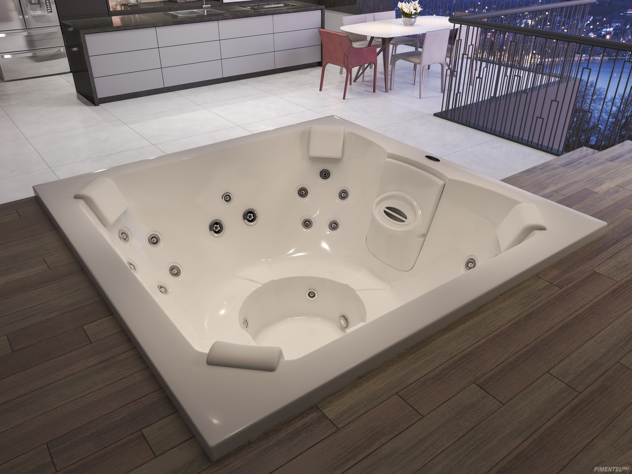 Spa com Aquecedor Jacuzzi J185 Vip 180x180 - 99605610