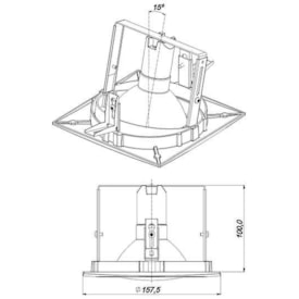 Spot De Embutir Abaulada Quadrada WS 0401 Branco - WS Iluminação