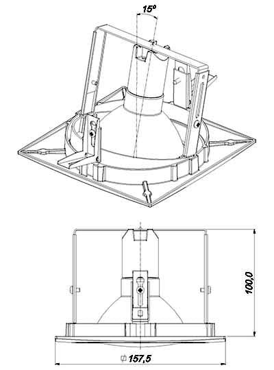 Spot De Embutir Abaulada Quadrada WS 0401 Branco - WS Iluminação