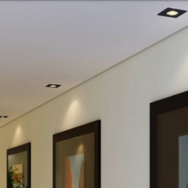 Spot de Embutir FoxLux LED 7W 6000K Quadrado Preto - LED90.710