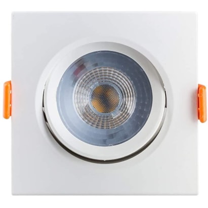 Spot de Embutir Led Bronzearte Quadrado 7W 6K Branco - YQ093076BCDEAV2