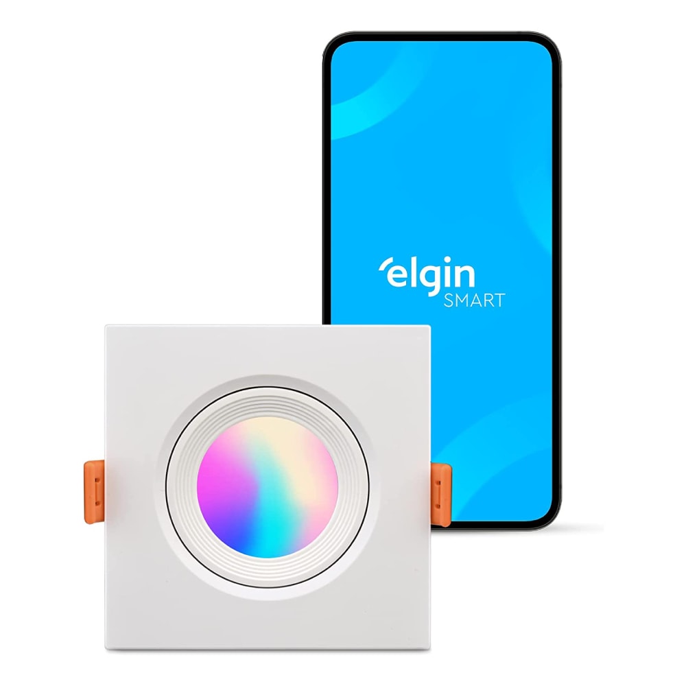 Spot de Embutir Led Quadrado RGB 5W 3000K - 6500K Branco - 48LSM16QWIFI