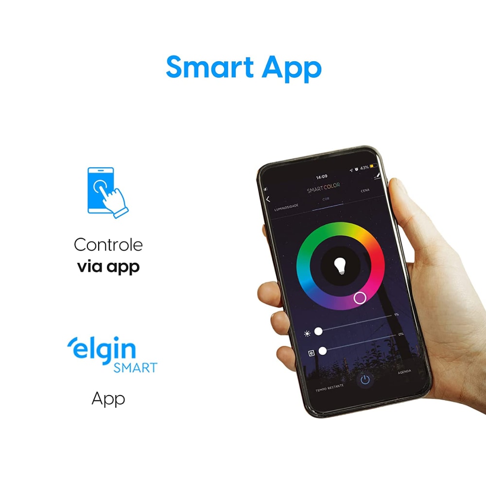 Spot de Embutir Led Quadrado RGB 5W 3000K - 6500K Branco - 48LSM16QWIFI