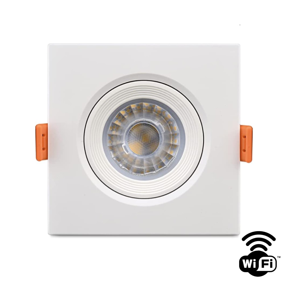Spot de Embutir Led Quadrado RGB 5W 3000K - 6500K Branco - 48LSM16QWIFI