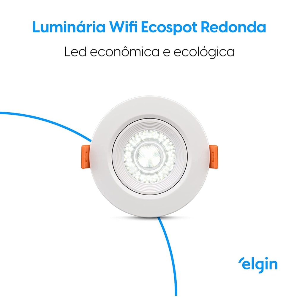 Spot de Embutir Led Redondo RGB 5W 3000K - 6500K Branco - 48LSM16RWIFI