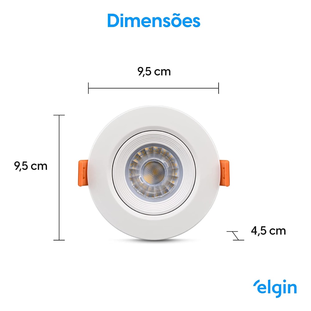 Spot de Embutir Led Redondo RGB 5W 3000K - 6500K Branco - 48LSM16RWIFI