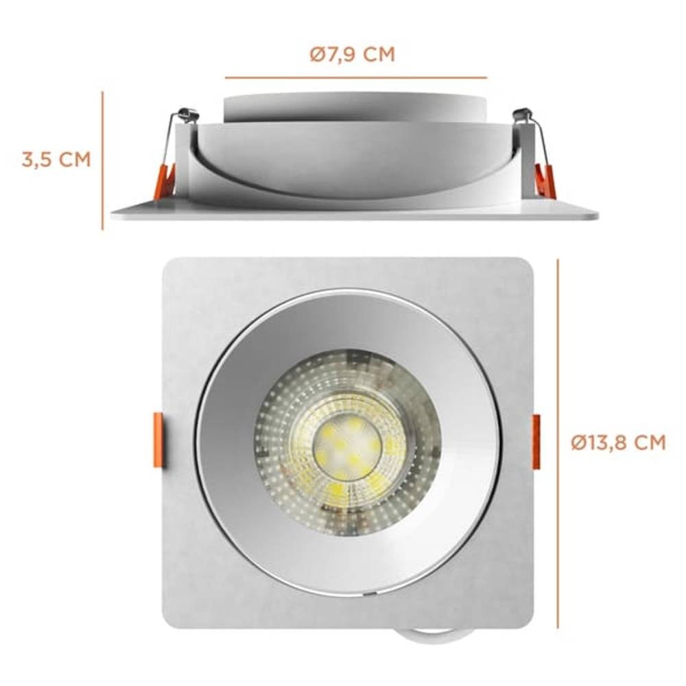 Spot de Embutir LLUMM LED 14W 6000K Quadrado Branco