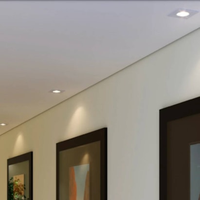 Spot de Embutir LLUMM LED Easy Decor 7W 3000K Quadrado Branco - EL093073BC