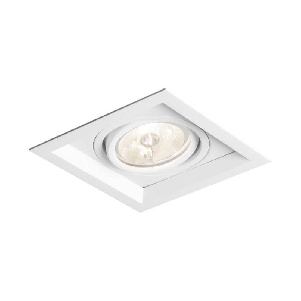 Spot de Embutir New Line Recuado Quadrado 11,7x11,7cm Branco - M50321BT