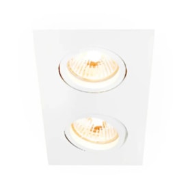 Spot de Embutir Newline Lisse II Retangular Duplo Branco - M55552