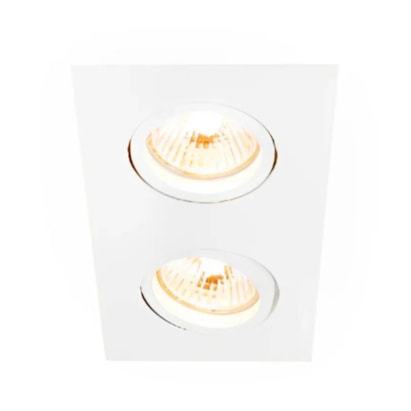 Spot de Embutir Newline Lisse II Retangular Duplo Branco - M55552