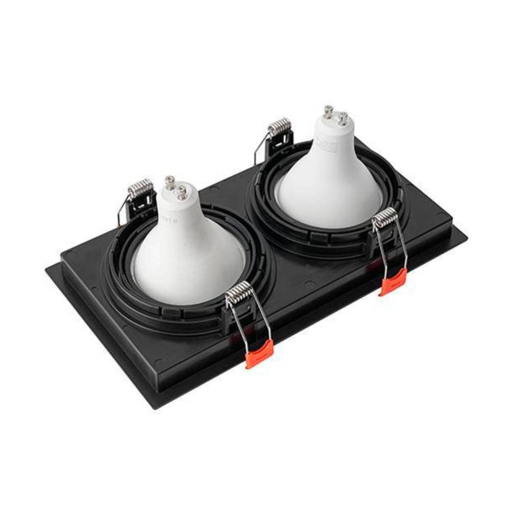 Spot de Embutir Nordecor Loyo Retangular Preto - 6829