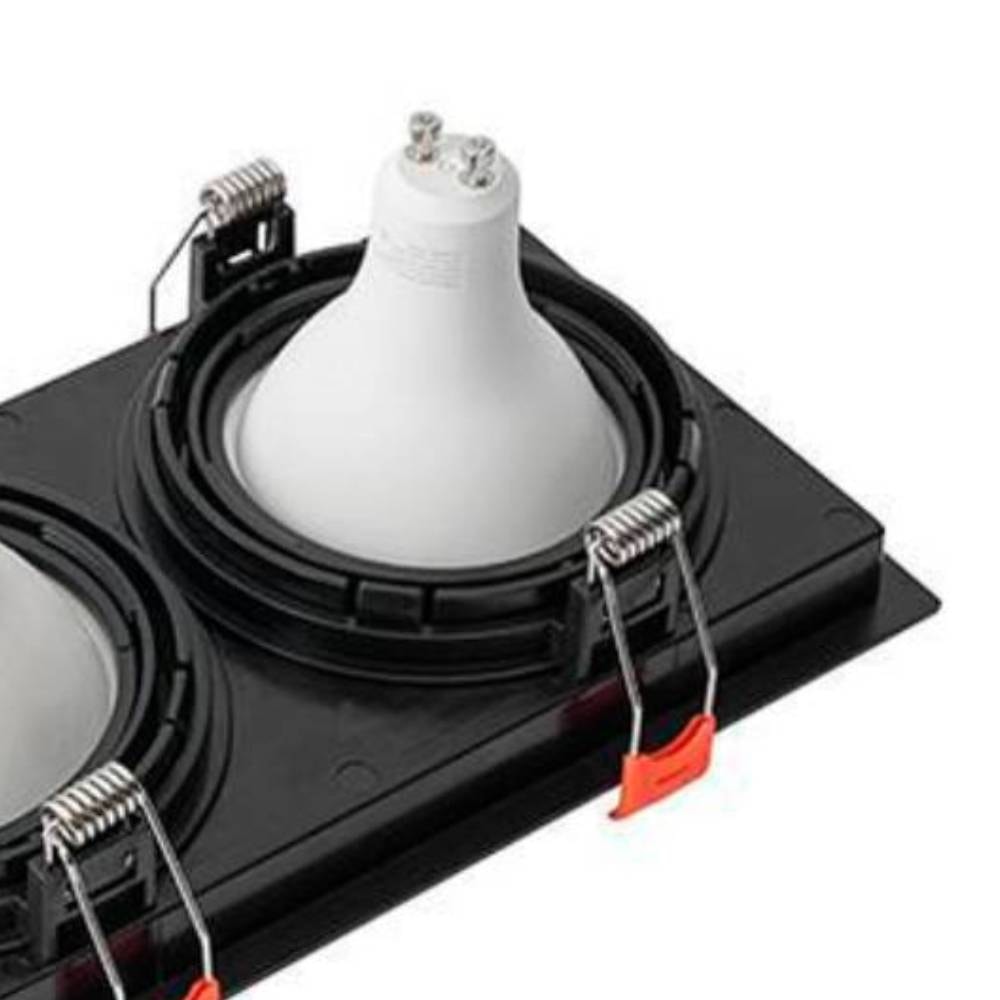 Spot de Embutir Nordecor Loyo Retangular Preto - 6829