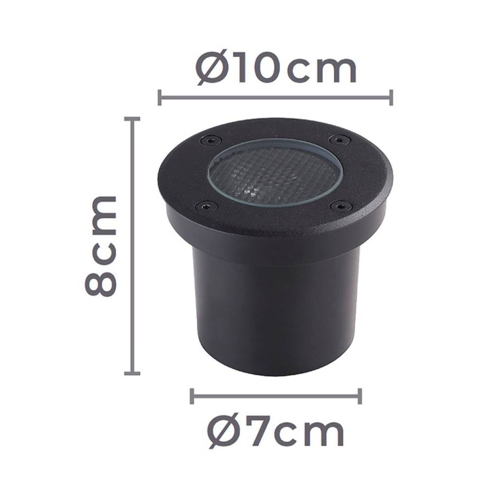 Spot de Embutir Nordecor Venna Solo 10W 3000K Preto - 6422