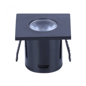 Spot de Embutir Nordecor Yasa Mini Quadrado 1W 3000K Preto - 6330